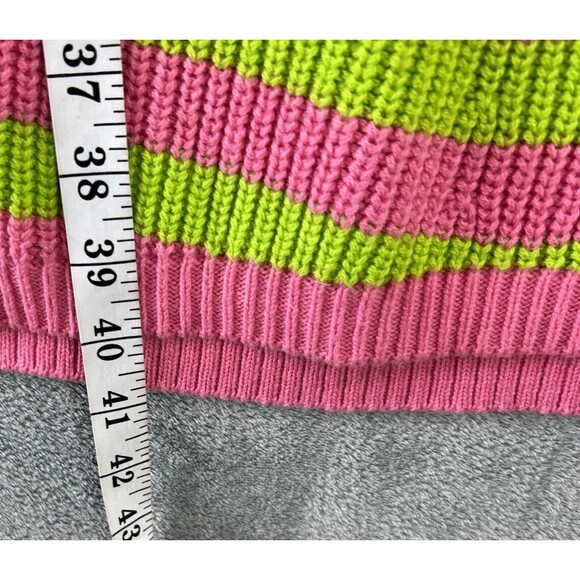 Victor Glemaud X Target Small Pink Green Striped Long Sleeve Sweater Dress - Picture 4 of 9